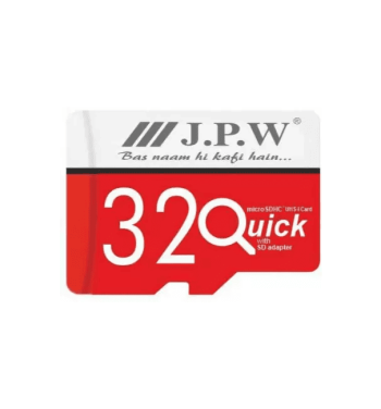JPW MicroSDHC UHS-1 Card with SD Adapter 32GB - Red/Grey