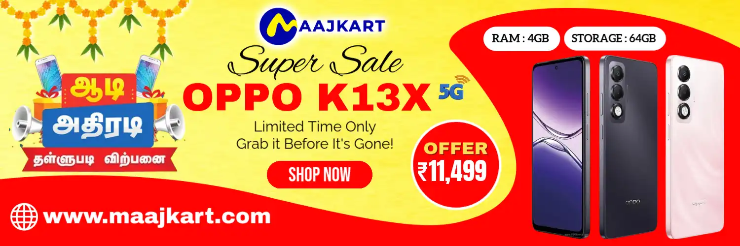 OPPO K13X Aadi Offer banner