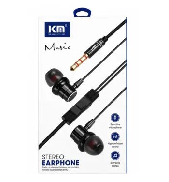 KM - Music Stereo Earphone M56 - Bass Headphones