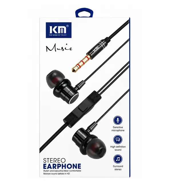 KM - Music Stereo Earphone M56 - Bass Headphones